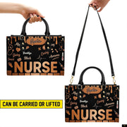 PREAUREUM "{split_values}" Personalized {collection_title} Leather Handbag