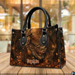 Personalized Witch Handbag with Purse, Custom Name Gothic Leather Bag Set for Women, Halloween Shoulder Bag, Witch Gift