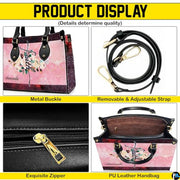 Personalized Flower Floral and inspirational text Handbag