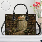 Bookstore Leather Bag, Book Purse for Book Lovers, Shoulder Bag