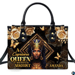 Personalized Leather Handbag for Black Women, Custom African Purse Bag Set, Birthday Meaningful Gifts for Mom, Friend