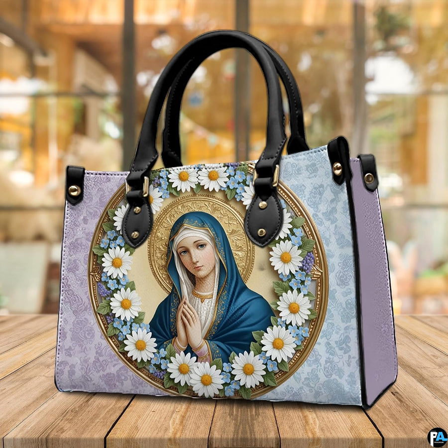 Top view showing handbag interior and zipper layout