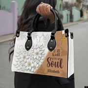 PREAUREUM "{split_values}" Personalized {collection_title} Leather Handbag