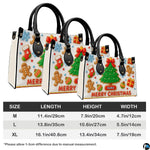 Size chart illustrating dimensions for Medium, Large, and Extra Large handbag.