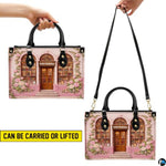 Personalized Book Lover Leather Handbag for Women, 3D Bookstore Library Tote Bag, Literary Gift for Readers, Bookworms