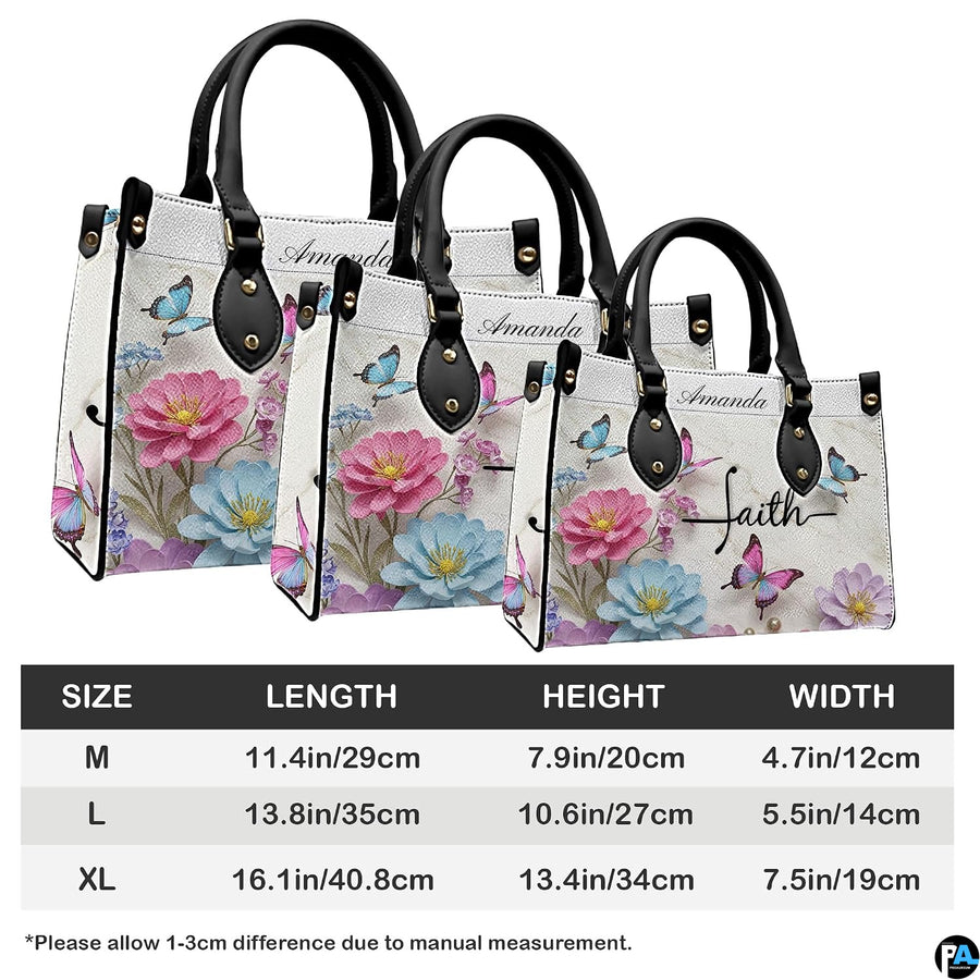 Detailed view of matching floral butterfly cross zippered wallet