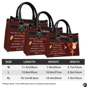 Dimensions diagram displaying size measurements for burgundy rose handbag and matching wallet.