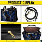 Black Cat Leather Bag – Vintage Cat Art Handbag, Stylish Animal-Themed Purse, Unique Gift for Cat Lovers