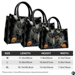 Personalized Halloween Leather Handbag – Custom Witch 3D Printing Effect Purses For Women – Spooky Gothic Shoulder Bag