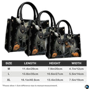 Personalized Halloween Leather Handbag – Custom Witch 3D Printing Effect Purses For Women – Spooky Gothic Shoulder Bag