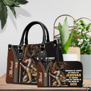 Personalized Christian Leather Handbag, Jesus Christian Tote Bag, Bible Purse, Religious Bags Gift for Mom, Women