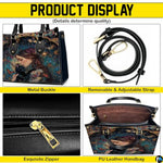 Black Cat Leather Bag – Vintage Cat Art Handbag, Stylish Animal-Themed Purse, Unique Gift for Cat Lovers