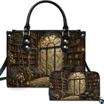 Bookstore Leather Bag, Book Purse for Book Lovers, Shoulder Bag