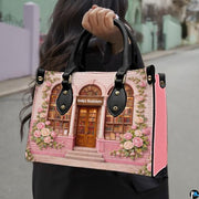 Personalized Book Lover Leather Handbag for Women, 3D Bookstore Library Tote Bag, Literary Gift for Readers, Bookworms