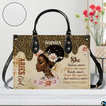 Personalized African American Leather Bag, African Purse, Gifts for Black Girl Women, Black History Handbags