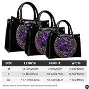 Personalized Halloween Leather Handbag – Custom Witch 3D Printing Effect Purses For Women – Spooky Gothic Shoulder Bag