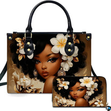 Personalized Black Women Leather Bag, Custom Name African Purses and Handbags Gifts for Mom Birthday Christmas Mothers Day