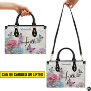 Spacious interior view of tote handbag showing lining and inner compartments