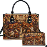 Friendly ghost art showing smiling spirits and gourd cottages presented on an accessory pairing.