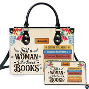 Personalized Flower literary floral Handbag for Book Lovers