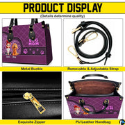 Spacious interior view of tote handbag showing lining and inner compartments