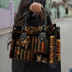 Personalized Halloween Leather Handbag – Custom Witch 3D Printing Effect Purses For Women – Spooky Gothic Shoulder Bag