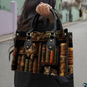 Personalized Halloween Leather Handbag – Custom Witch 3D Printing Effect Purses For Women – Spooky Gothic Shoulder Bag