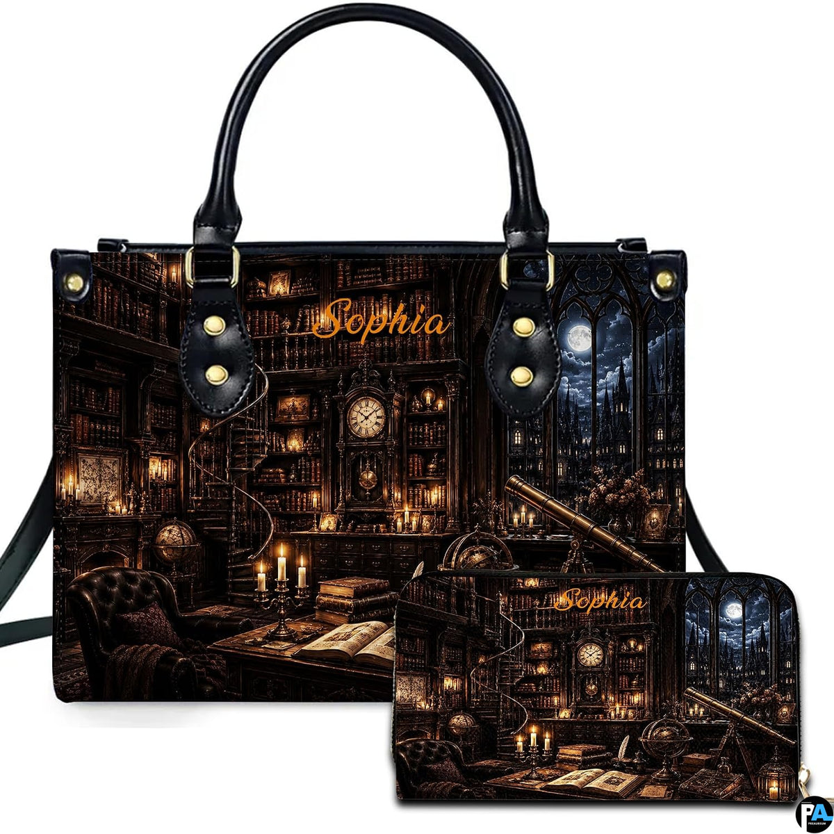 Bookstore Leather Bag, Book Purse for Book Lovers, Shoulder Bag
