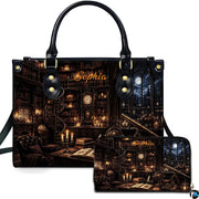 Bookstore Leather Bag, Book Purse for Book Lovers, Shoulder Bag