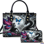 PREAUREUM "{split_values}" Personalized {collection_title} Leather Handbag