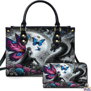 PREAUREUM "{split_values}" Personalized {collection_title} Leather Handbag