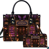 Mystical Purple Crystal Bookstore Owl And Feline Artwork