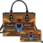 Sunflower girl art accessory and companion piece depicting illustrated woman framed by golden sunflowers.
