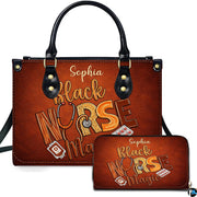 Personalized Nurse Leather Bag – Custom Medical Handbag & Purse Set with Name Gifts for Nursing Student Christmas Gift