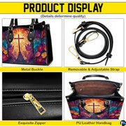 Custom Catholic Virgin Mary Leather Bag, Personalized Name Handbags and Purses for Christian Women Religious Bag Gifts