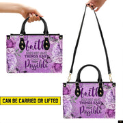 PREAUREUM "{split_values}" Personalized {collection_title} Leather Handbag