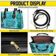 PREAUREUM "{split_values}" Personalized {collection_title} Leather Handbag