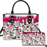 Christmas Tree Snack Cake Handbag and Matching Wallet Set