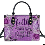 PREAUREUM "{split_values}" Personalized {collection_title} Leather Handbag