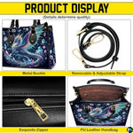 Personalized Dragon Leather Handbag, Fantasy Gothic Purse for Women, Mythical Shoulder Bag Gift for Dragon Lovers