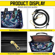 Personalized Dragon Leather Handbag, Fantasy Gothic Purse for Women, Mythical Shoulder Bag Gift for Dragon Lovers