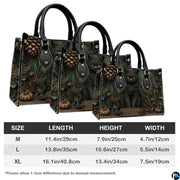 Personalized Animal Leather Handbag – Custom Name Flowers with 2D Print with 3D Effect – Gift for Gramma, Mom, Daughter