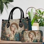 Custom Catholic Virgin Mary Leather Bag, Personalized Name Handbags and Purses for Christian Women Religious Bag Gifts