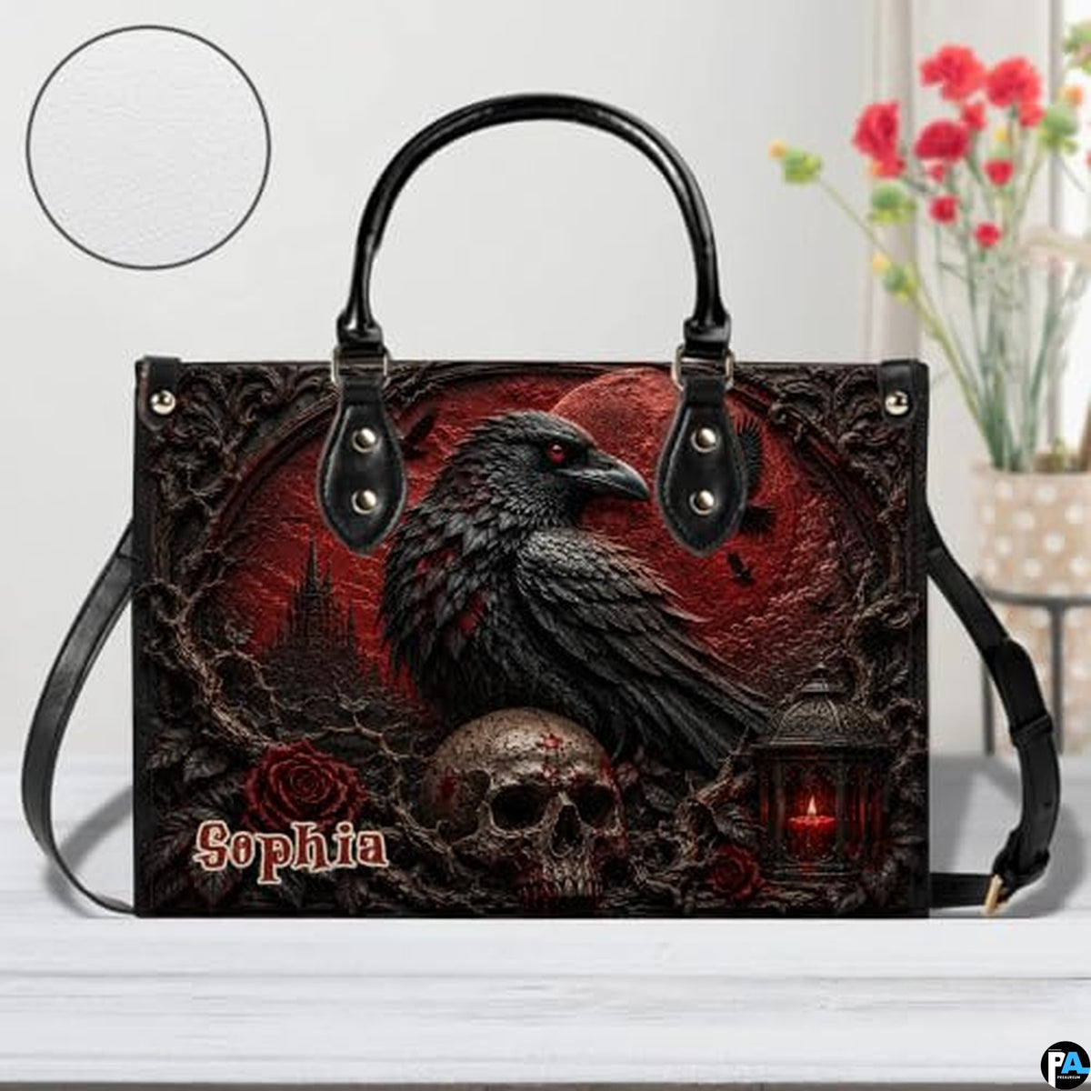 Personalized Bird dark fantasy gothic art Shoulder Bag