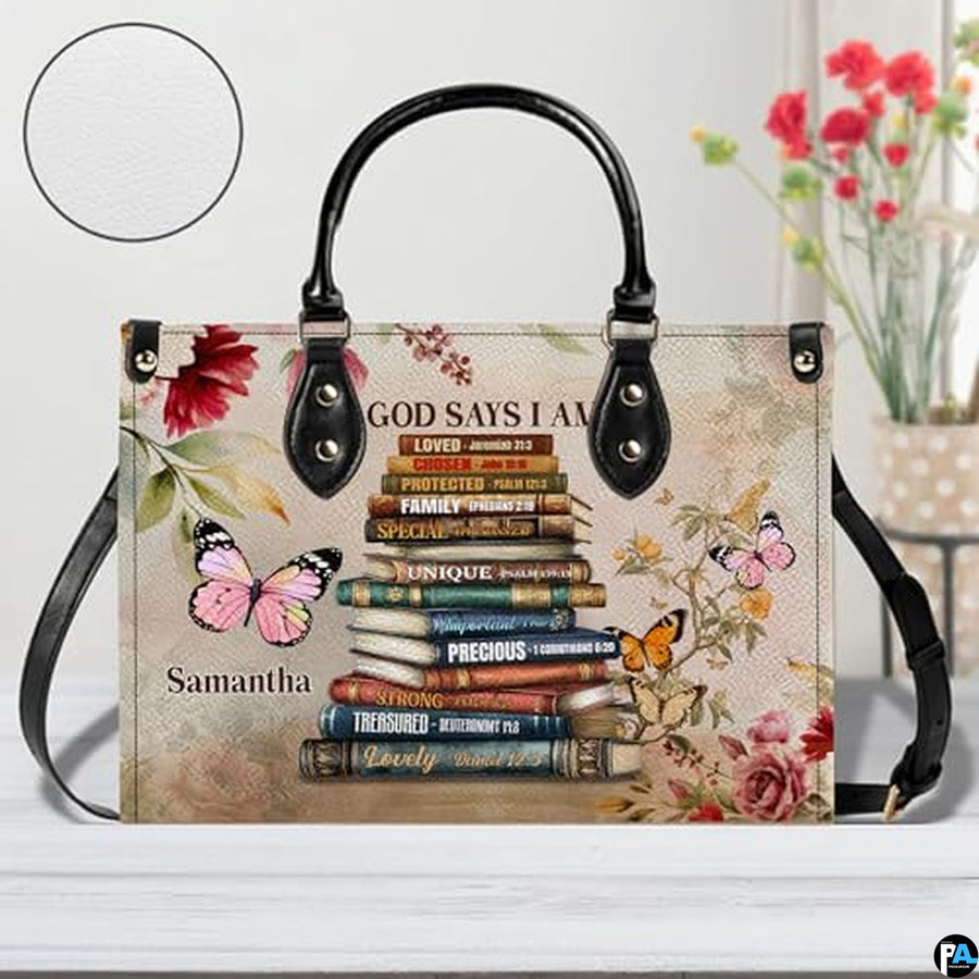 Christian Gifts for Women Faith, Customized Christian Leather Handbag, Jesus Bag, Bible Purse, Inspirational Religious