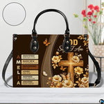 Personalized Christian Leather Handbag, Jesus Christian Tote Bag, Bible Purse, Religious Bags Gift for Mom, Women
