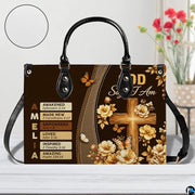 Personalized Christian Leather Handbag, Jesus Christian Tote Bag, Bible Purse, Religious Bags Gift for Mom, Women